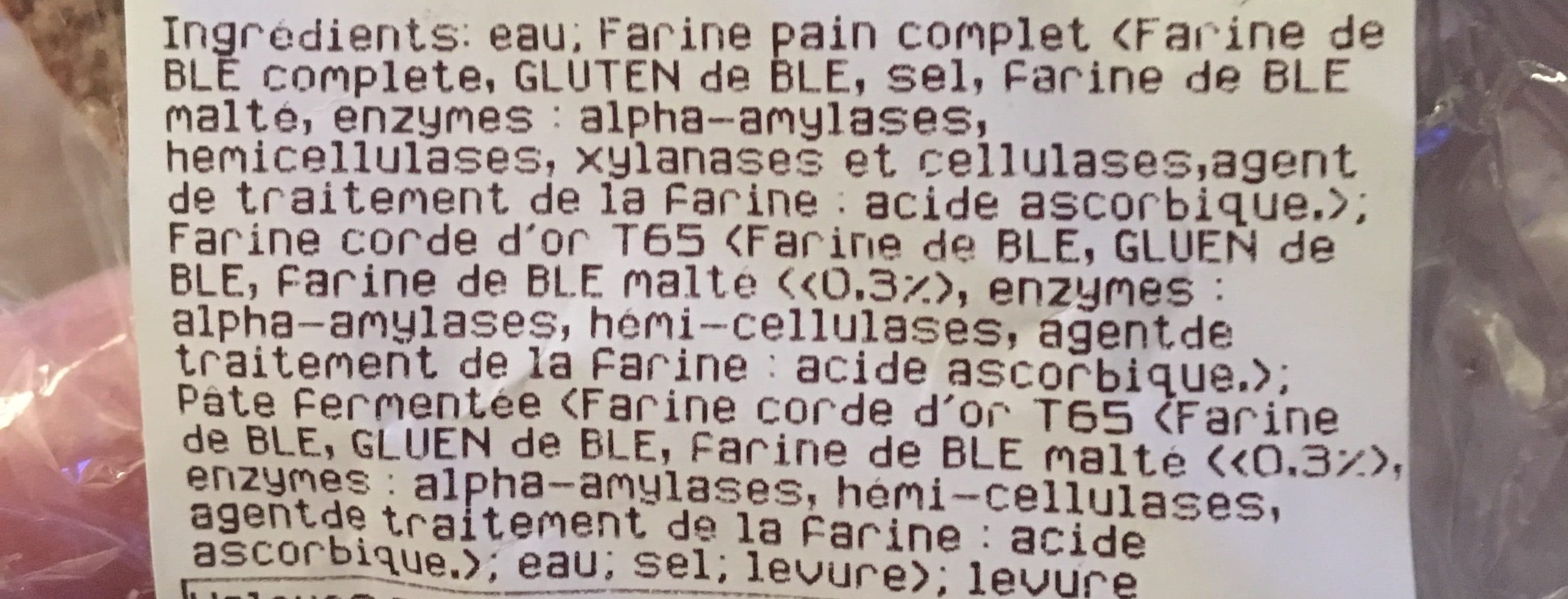 Leclerc Pain a la farine complete packshot