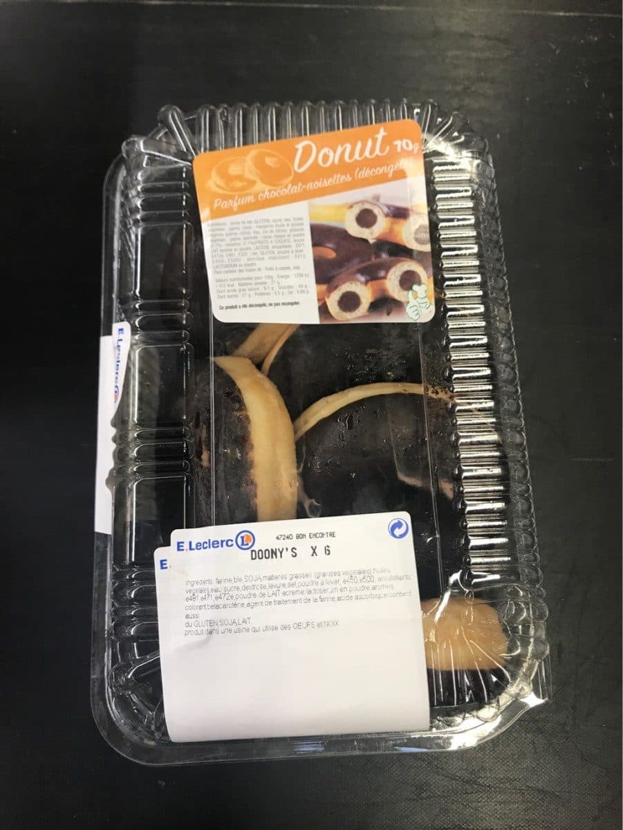 Open Food Facts Donut parfum chocolat noisette packshot