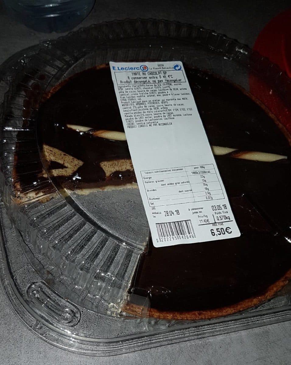 Leclerc Tarte au chocolat Leclerc packshot