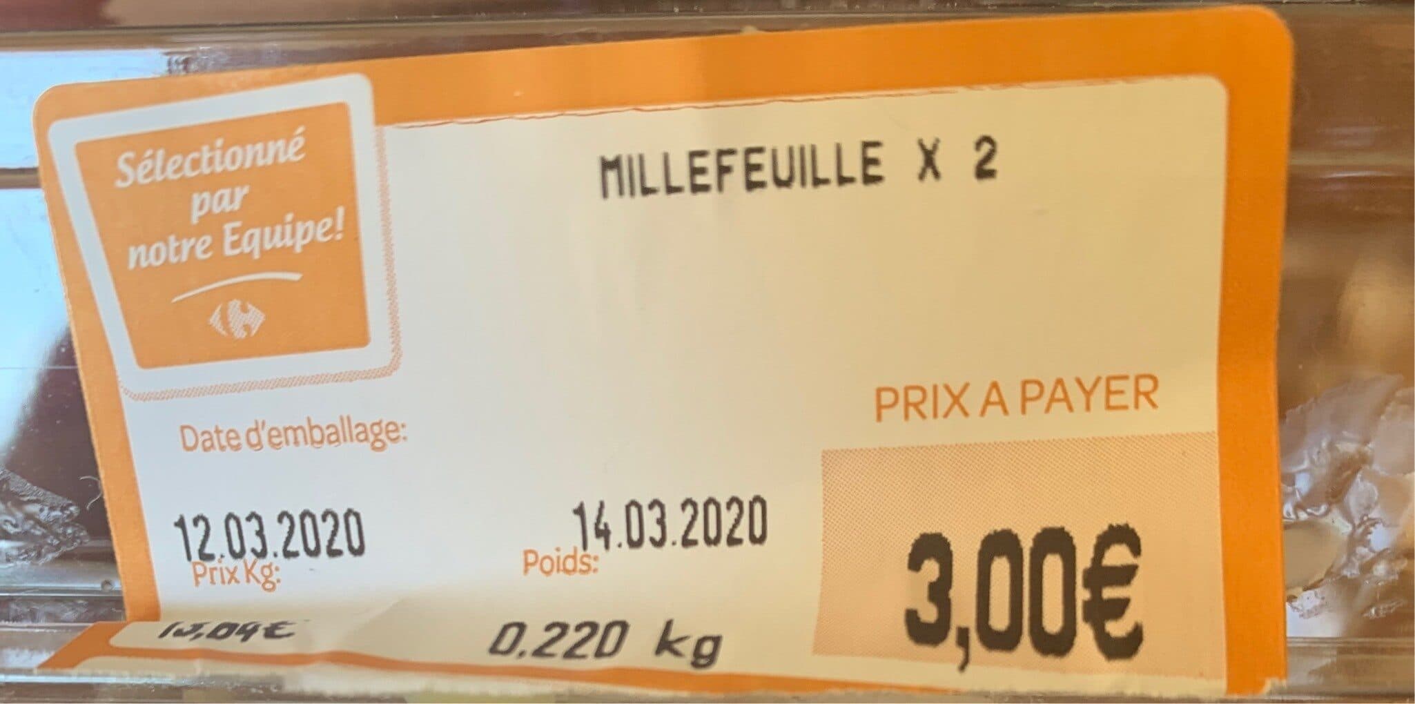 Carrefour Market Millefeuille packshot