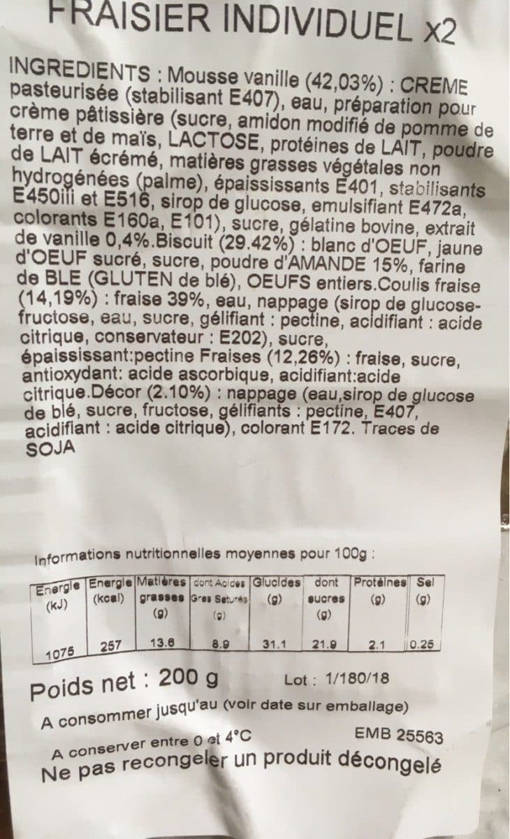 Open Food Facts Fraisier x2 packshot