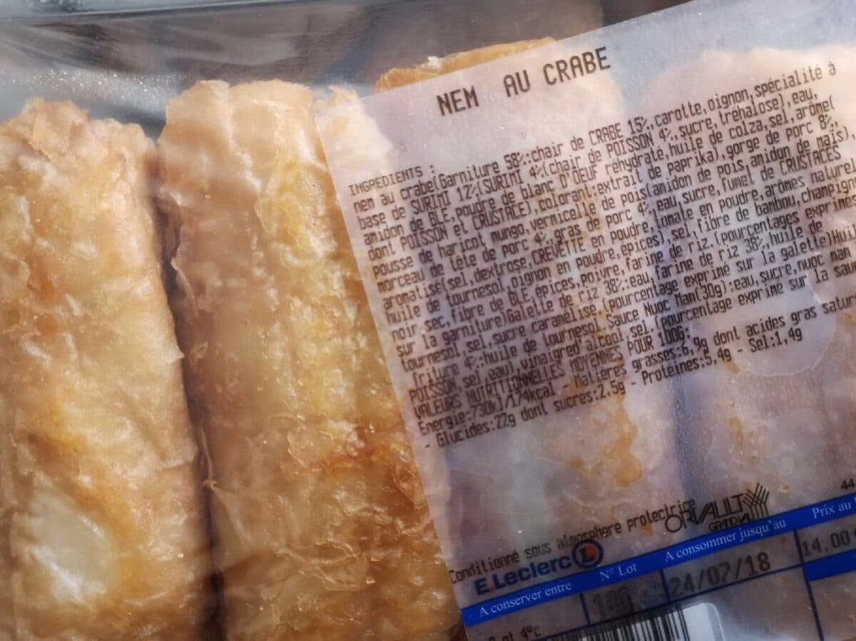 Open Food Facts Nem au crabe packshot