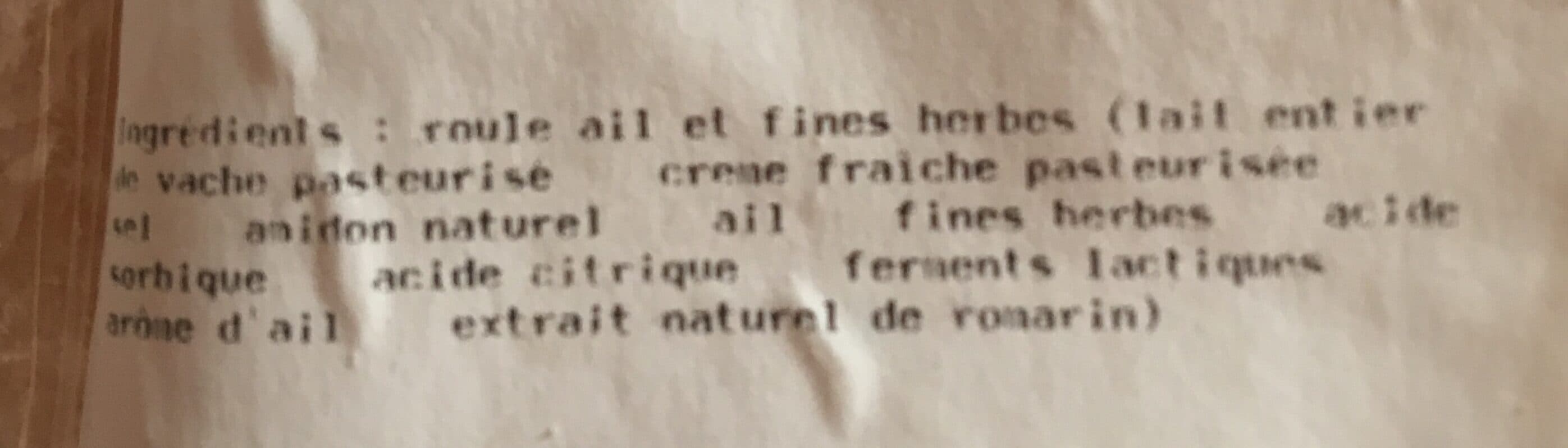 Open Food Facts Roulé ail et fines herblrs packshot