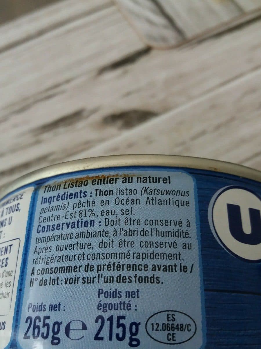 Open Food Facts Thon au naturel packshot