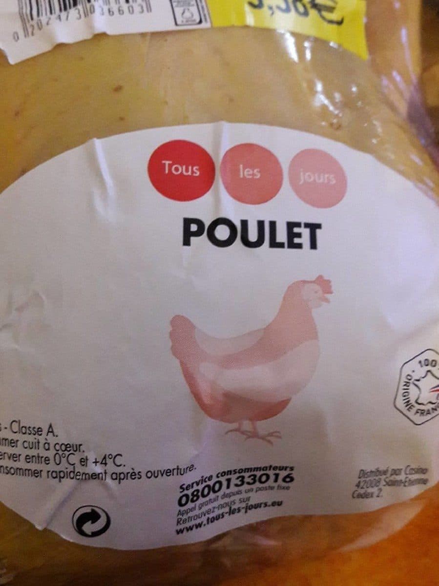Casino Poulet jaune packshot