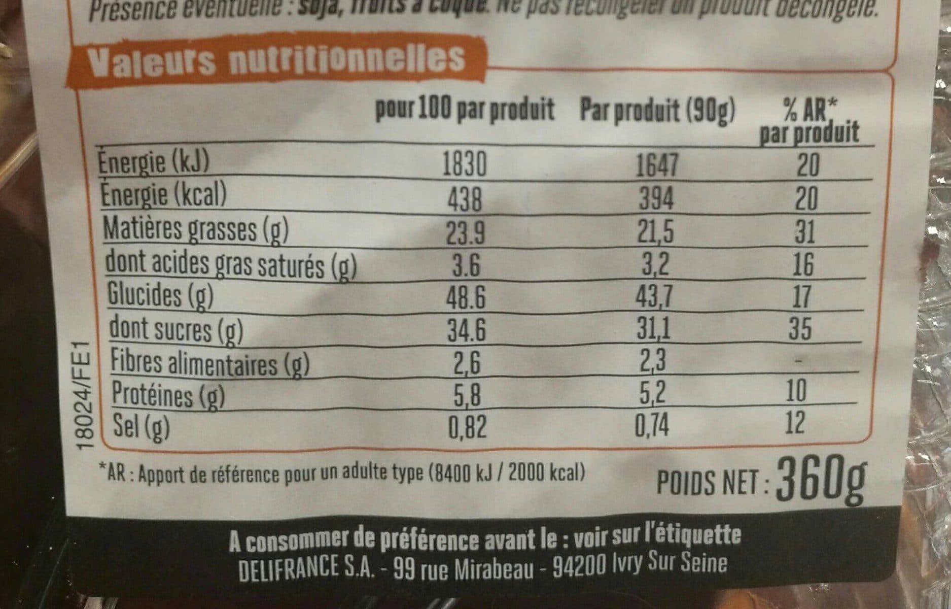 Open Food Facts Muffin cacao x4 packshot