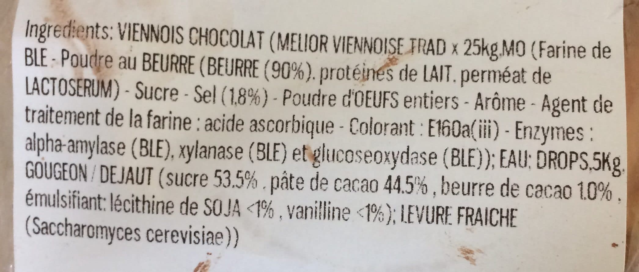 Leclerc Viennoise chocolat packshot