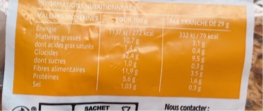 Open Food Facts Pain de mie cereales sans gluten packshot