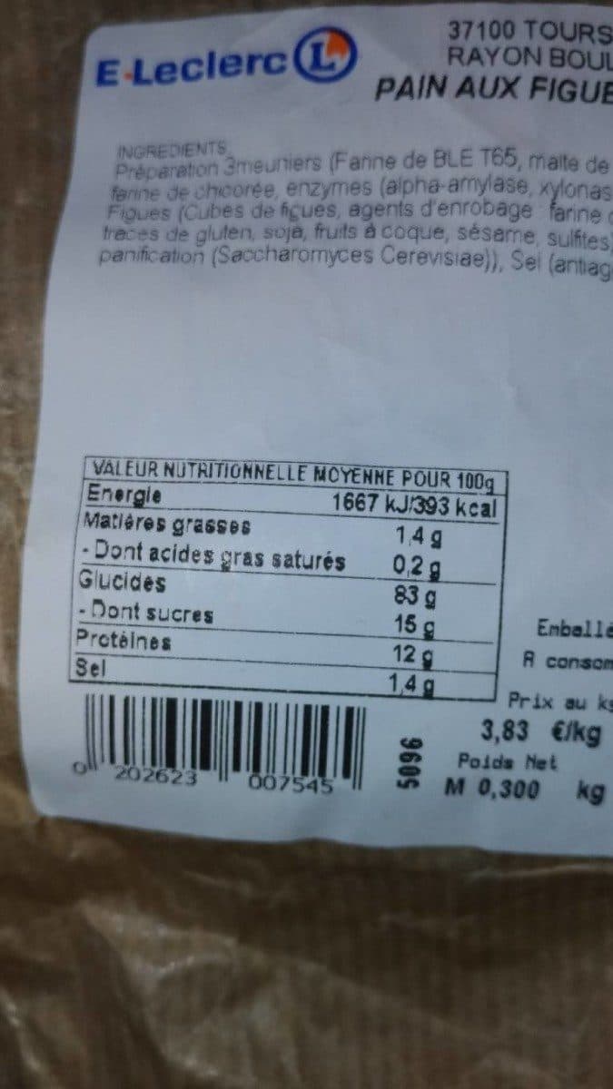 Open Food Facts Pain aux figues packshot