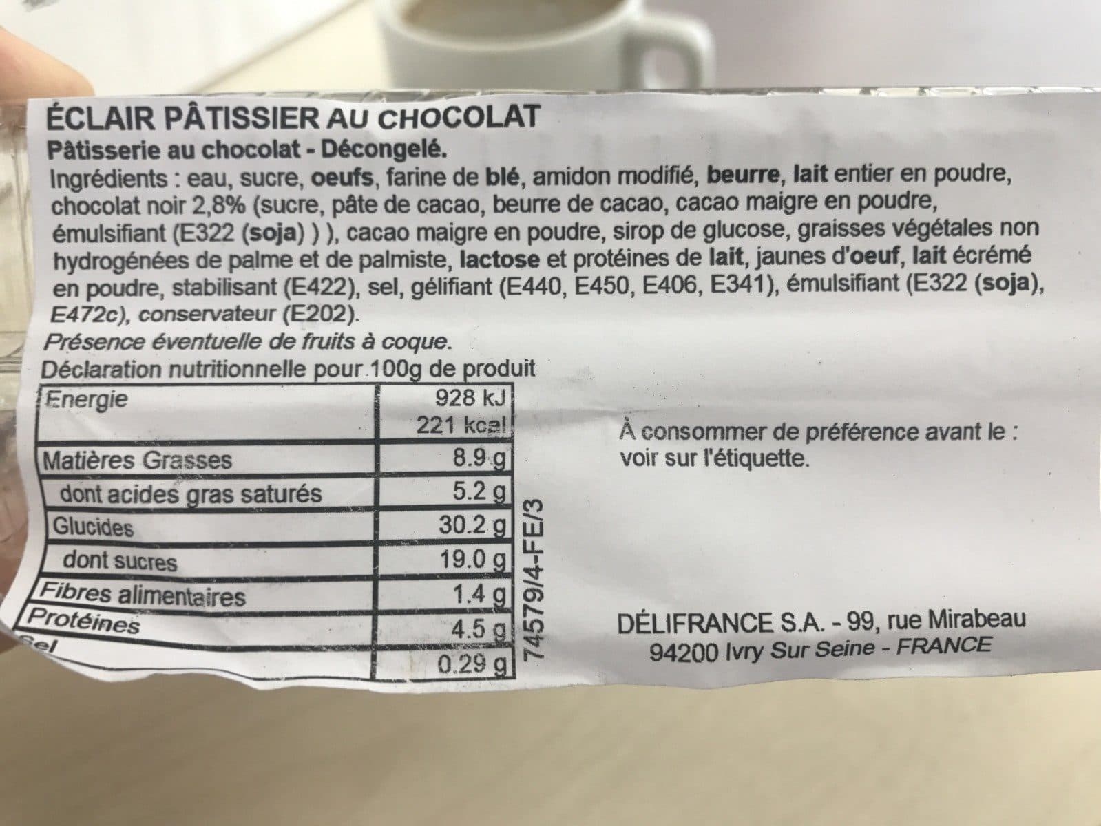 Open Food Facts Eclair chocolat packshot