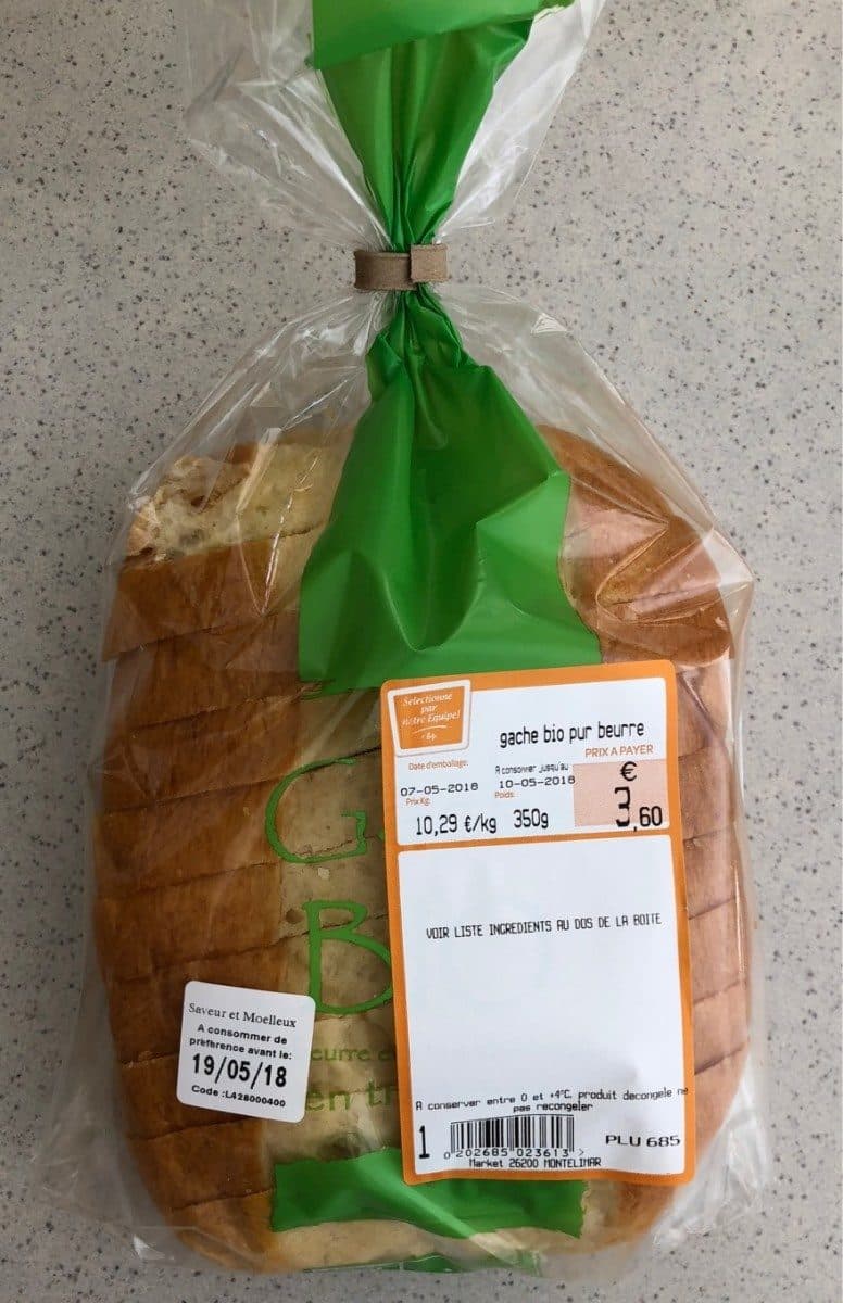 Open Food Facts Gache bio pur beurre packshot