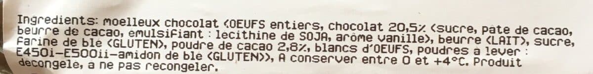 Open Food Facts Moelleux au chocolat packshot