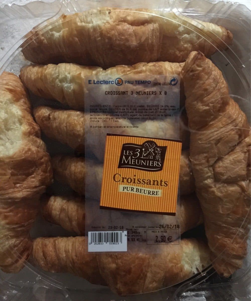 E.Leclerc Croissant 3 Meuniers X 8 packshot