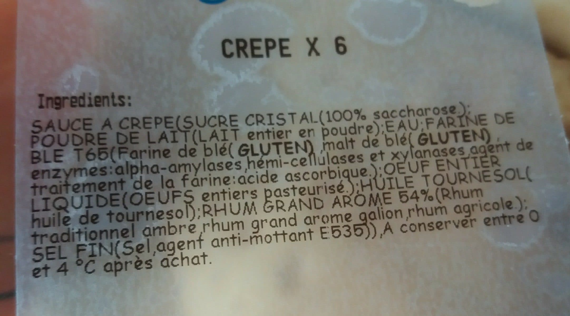 Open Food Facts Crêpes ×6 packshot