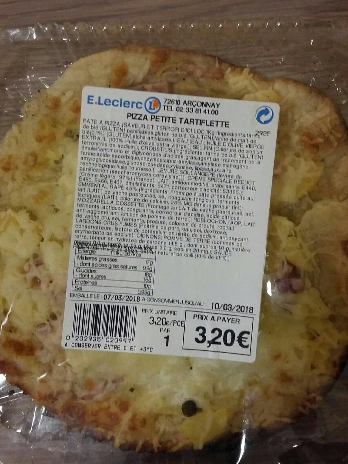 Open Food Facts Pizza petite tartiflette packshot