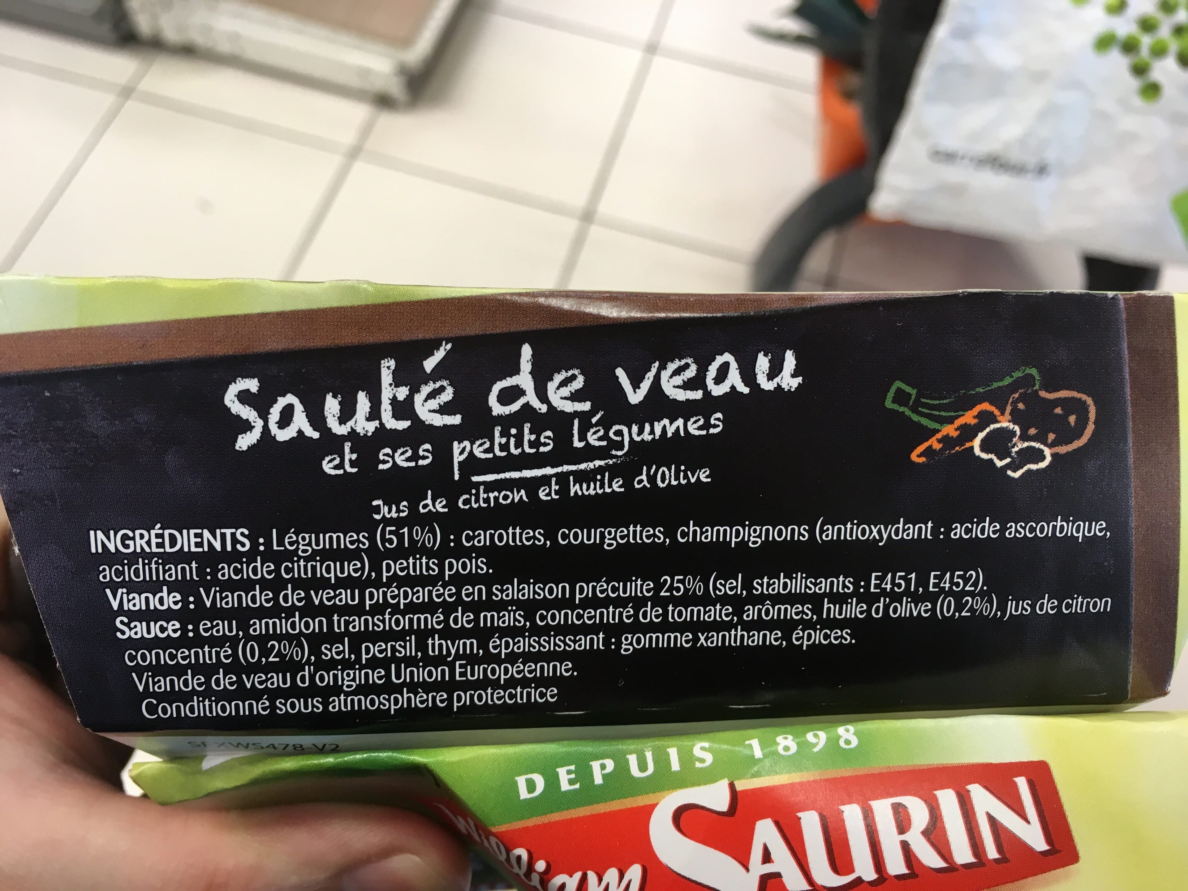 William Saurin Sauté de veau et ses petits légumes packshot