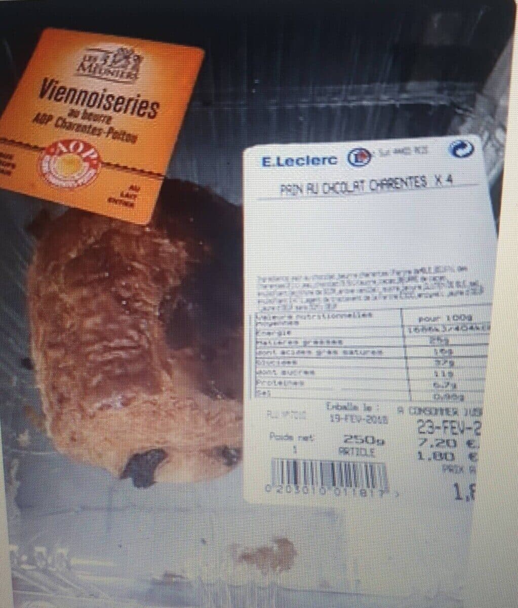 Leclerc Pain au chocolat au beurre AOP Charentes-Poitou packshot