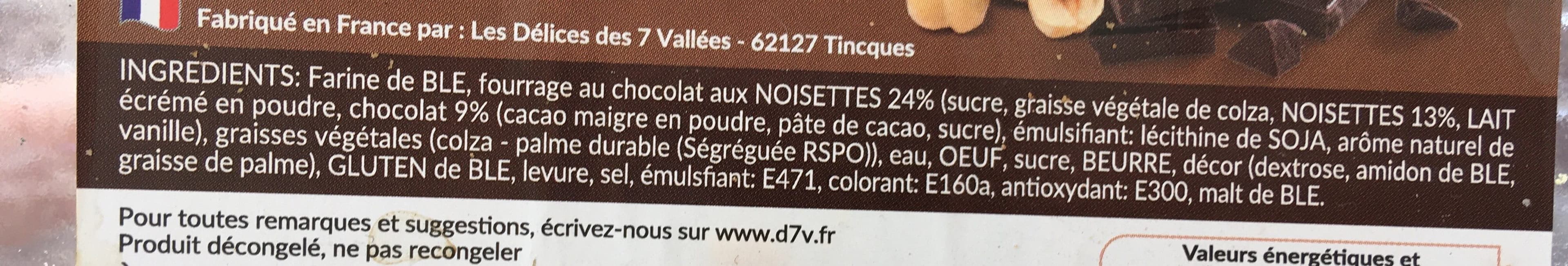 Les Délices des 7 Vallées Mini beignets fourrés au chocolat noisette packshot