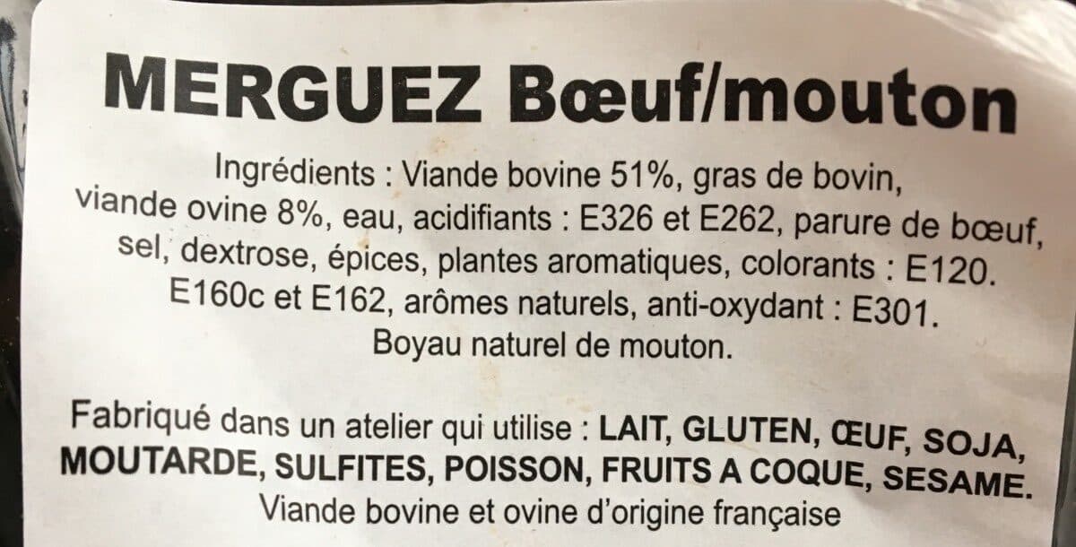 Open Food Facts Merguez boeuf / mouton packshot