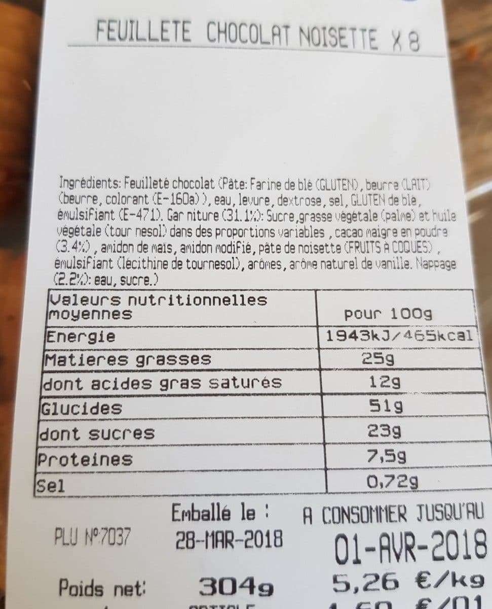 Open Food Facts Feuillette chocolat packshot