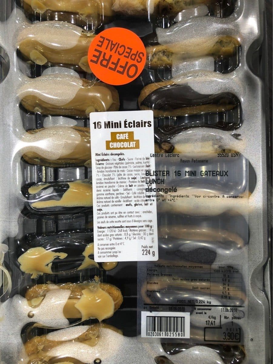 Open Food Facts 16 mini eclairs packshot