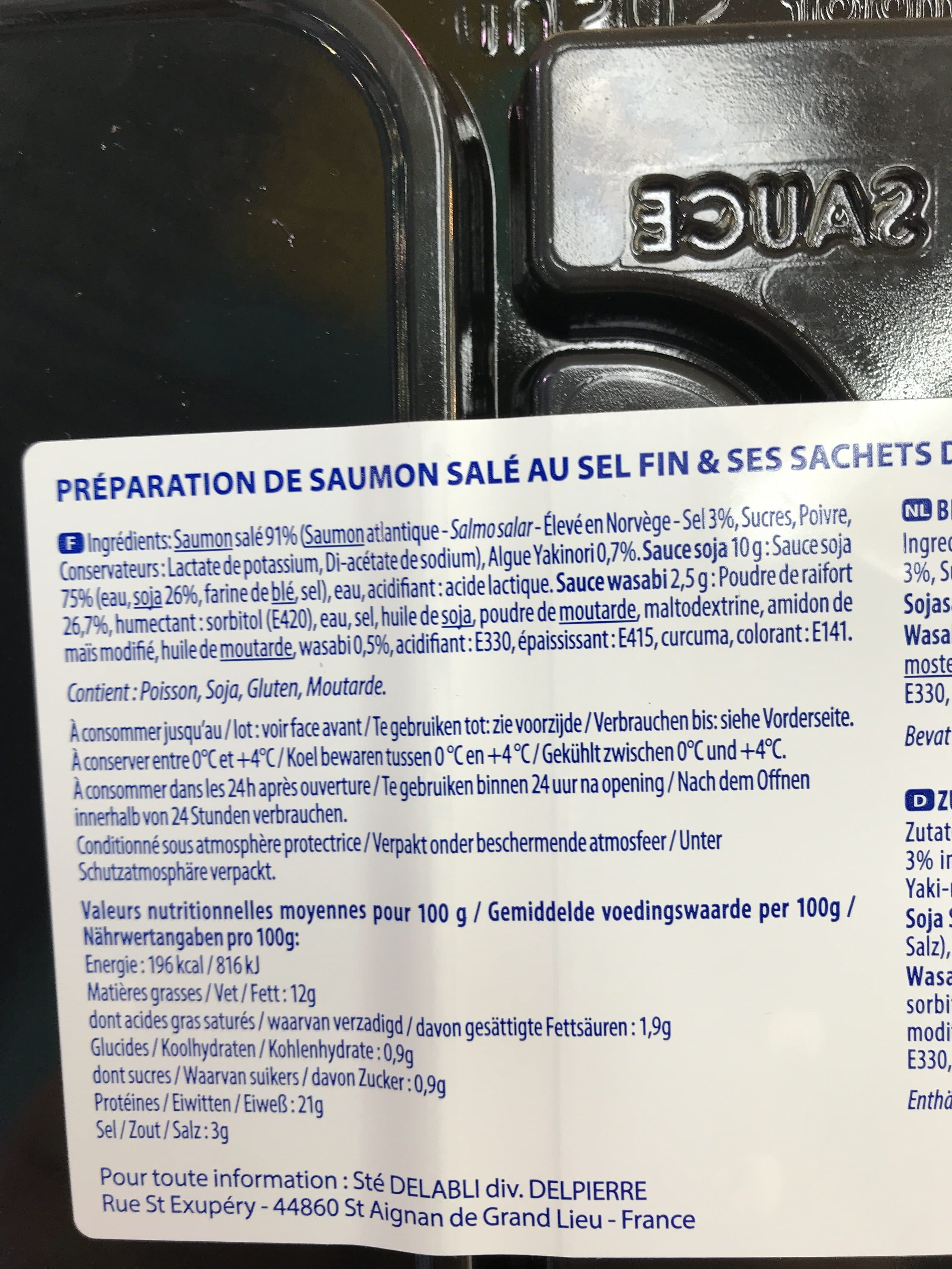 Comptoir Sushi Sashimi de saumon packshot