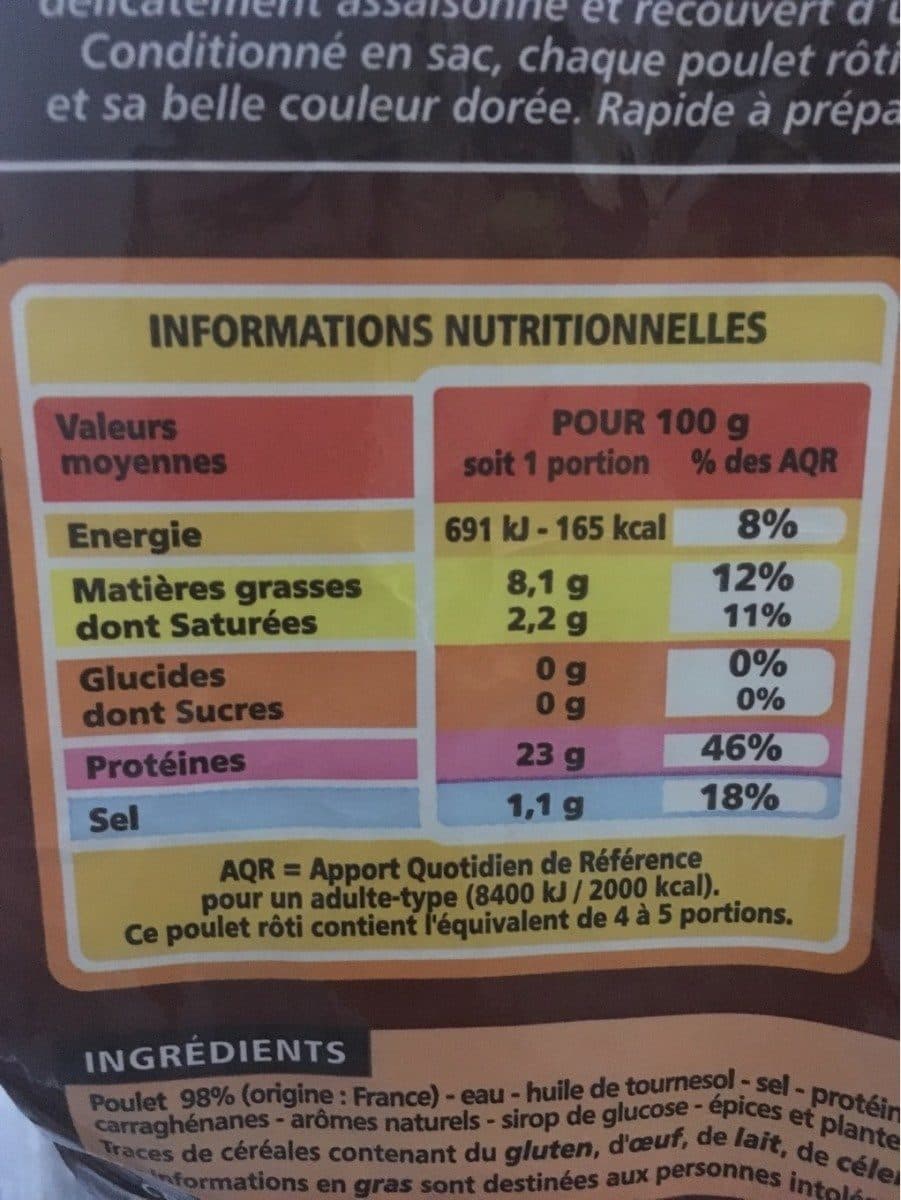 Open Food Facts Poulet cuit packshot