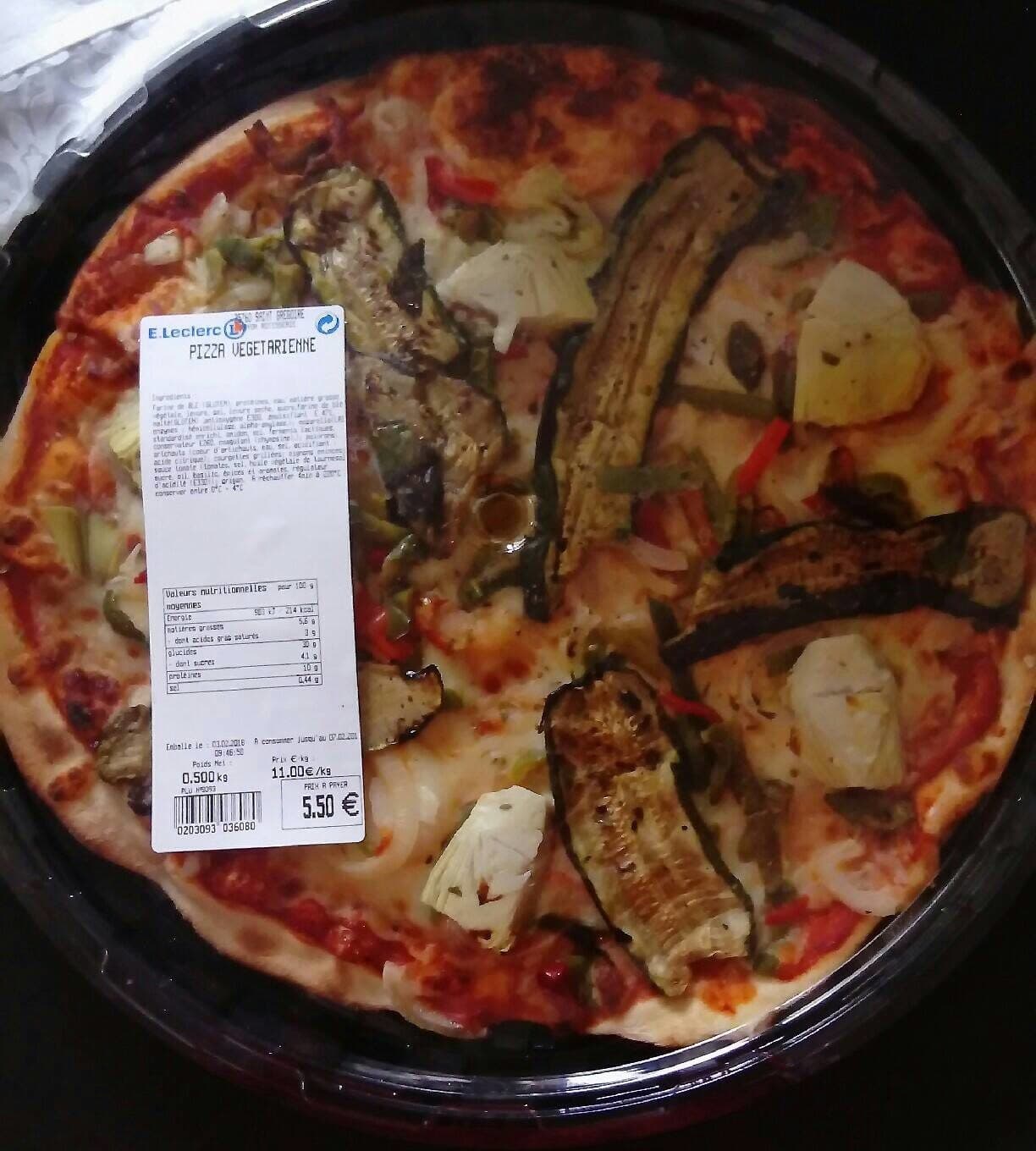 Leclerc Pizza végétarienne packshot