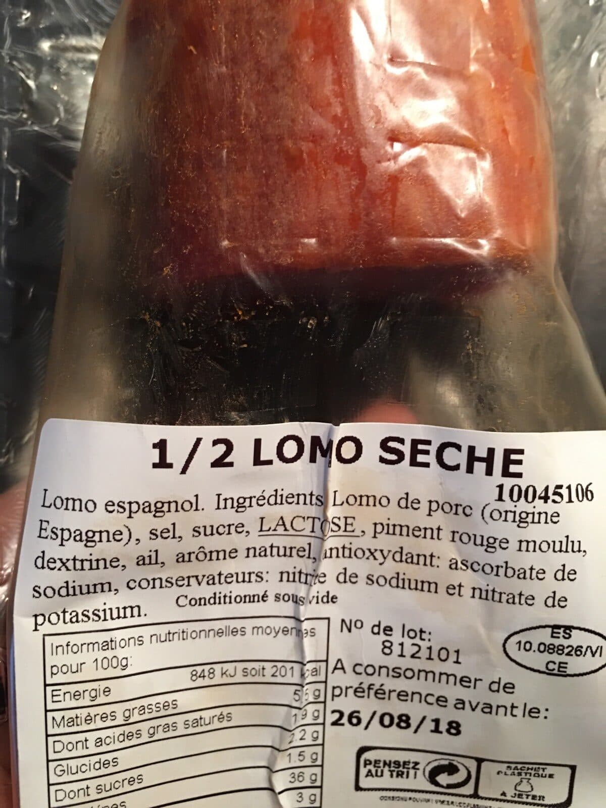 Open Food Facts Lomo seche packshot