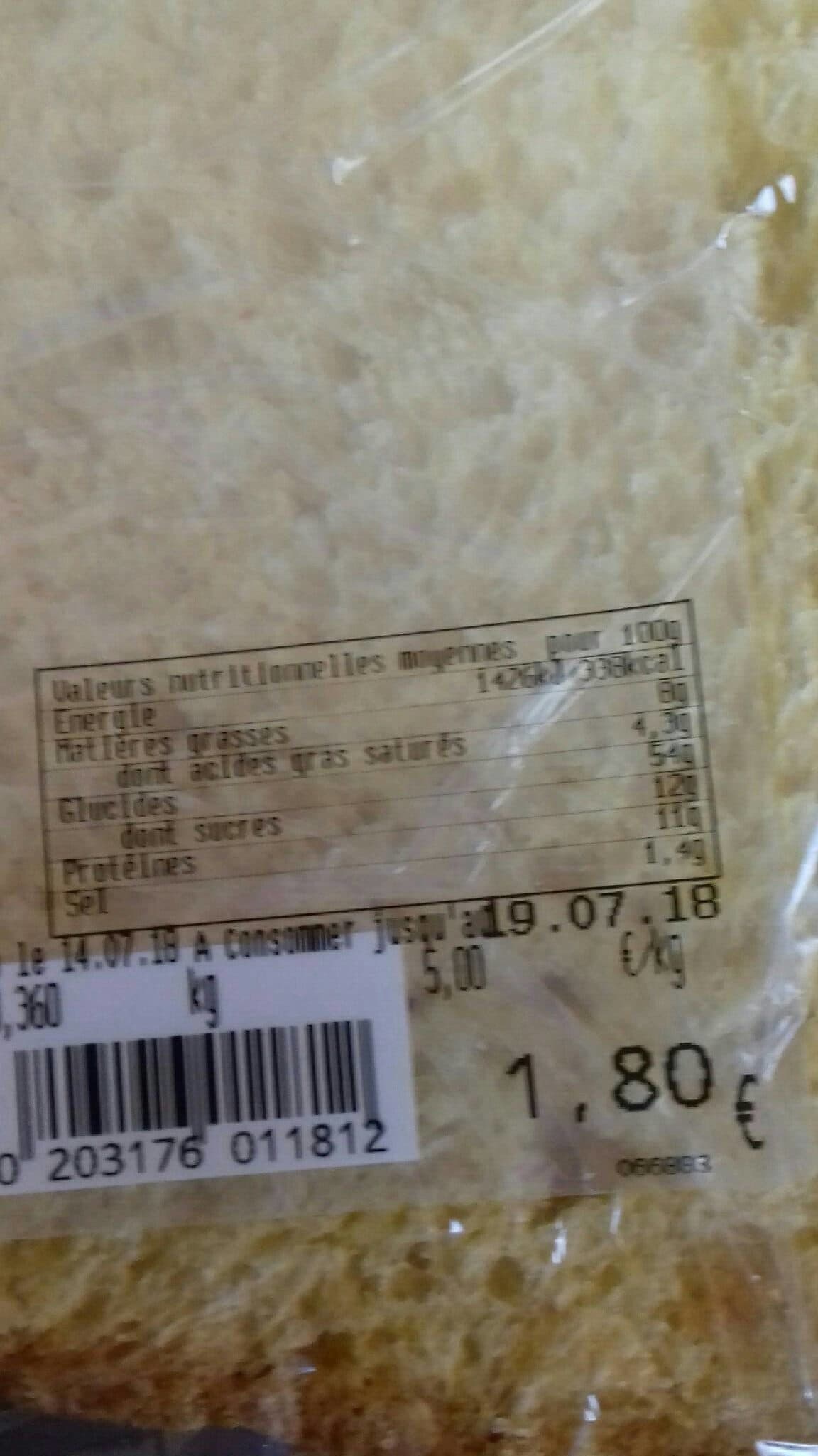 Open Food Facts brioche nanterre packshot