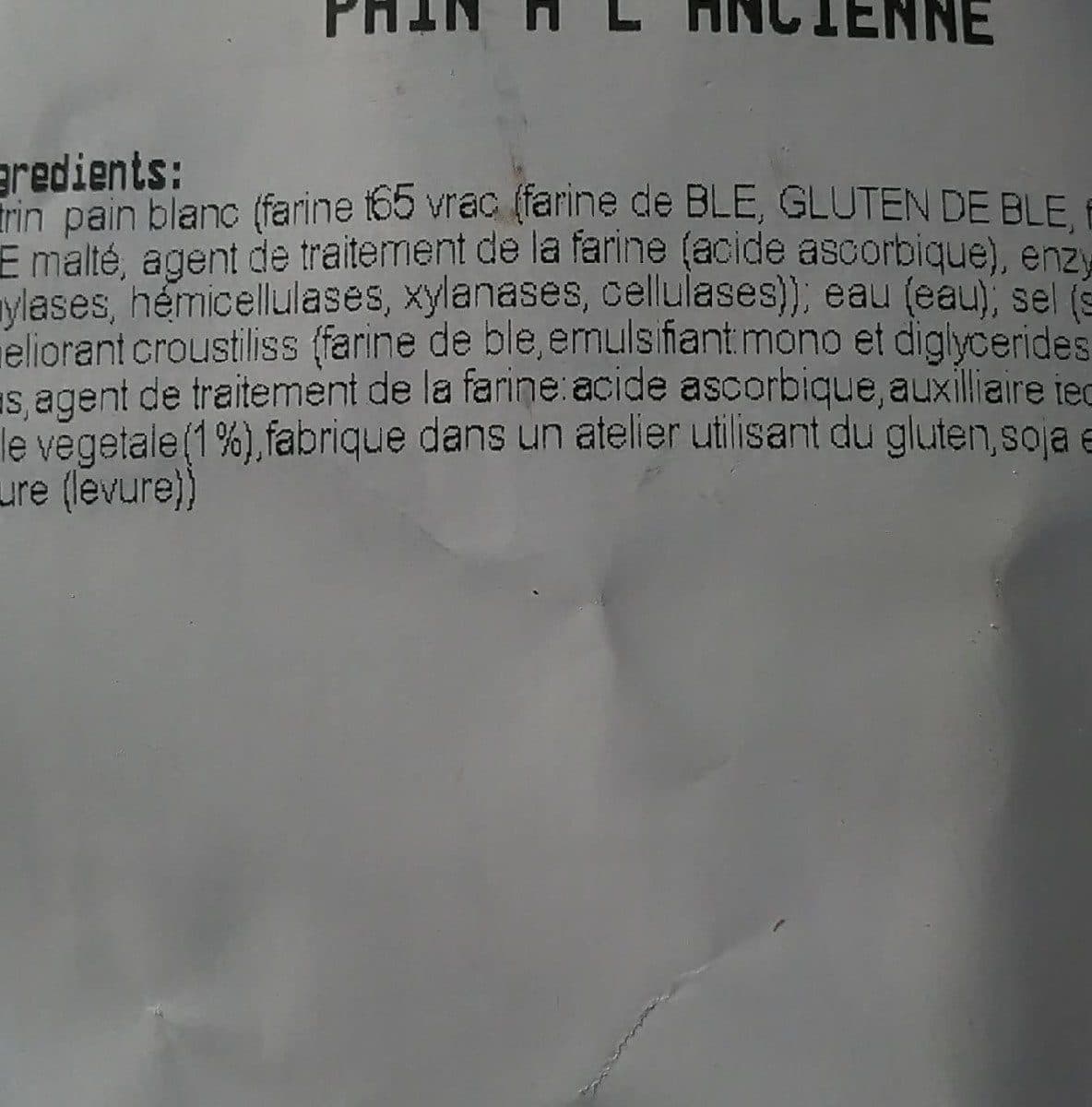 Open Food Facts Pain a l ancienne packshot