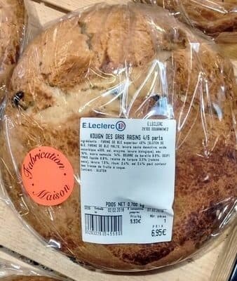 E.Leclerc Kouign des Gras Raisins 4/6 Parts packshot
