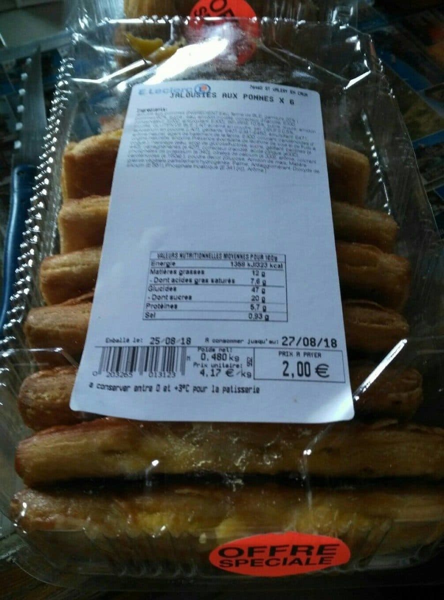 Open Food Facts Jalousies aux pommes x6 packshot