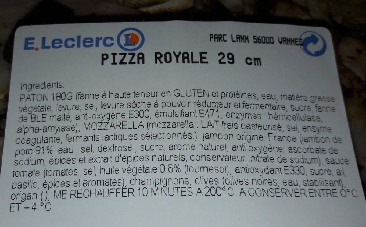 Open Food Facts Pizza royale packshot