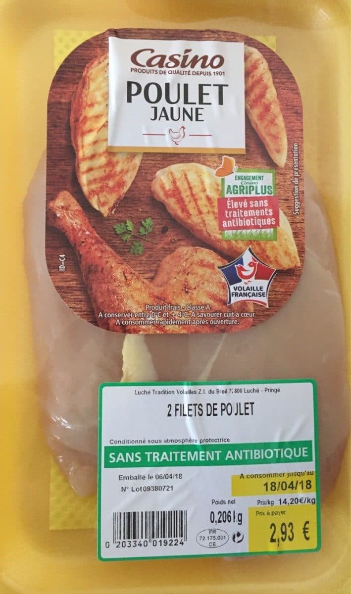 Casino Poulet jaune packshot