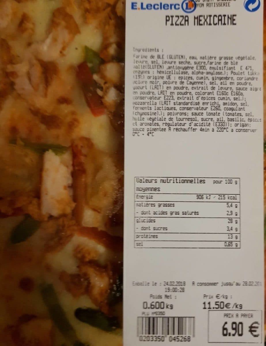 E.Leclerc Pizza mexicaine packshot