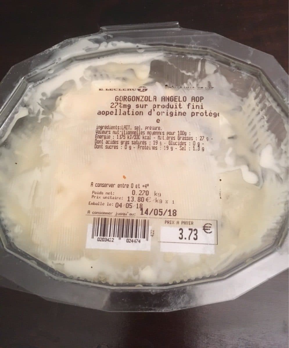 Open Food Facts Gorgonzola à la louche packshot