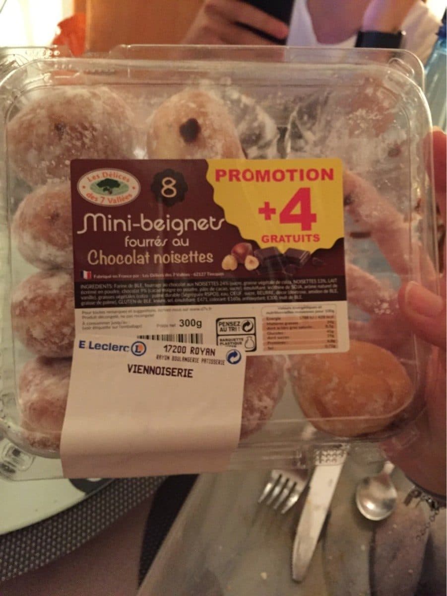 Open Food Facts Mini beignets fourres au chocolat noisette packshot