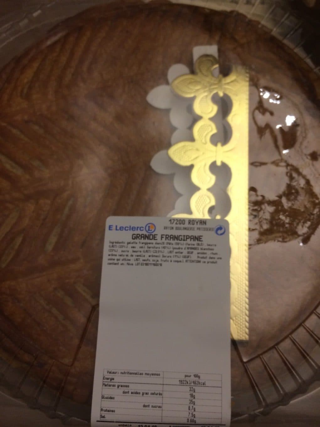 Leclerc Grande Galette Frangipane packshot