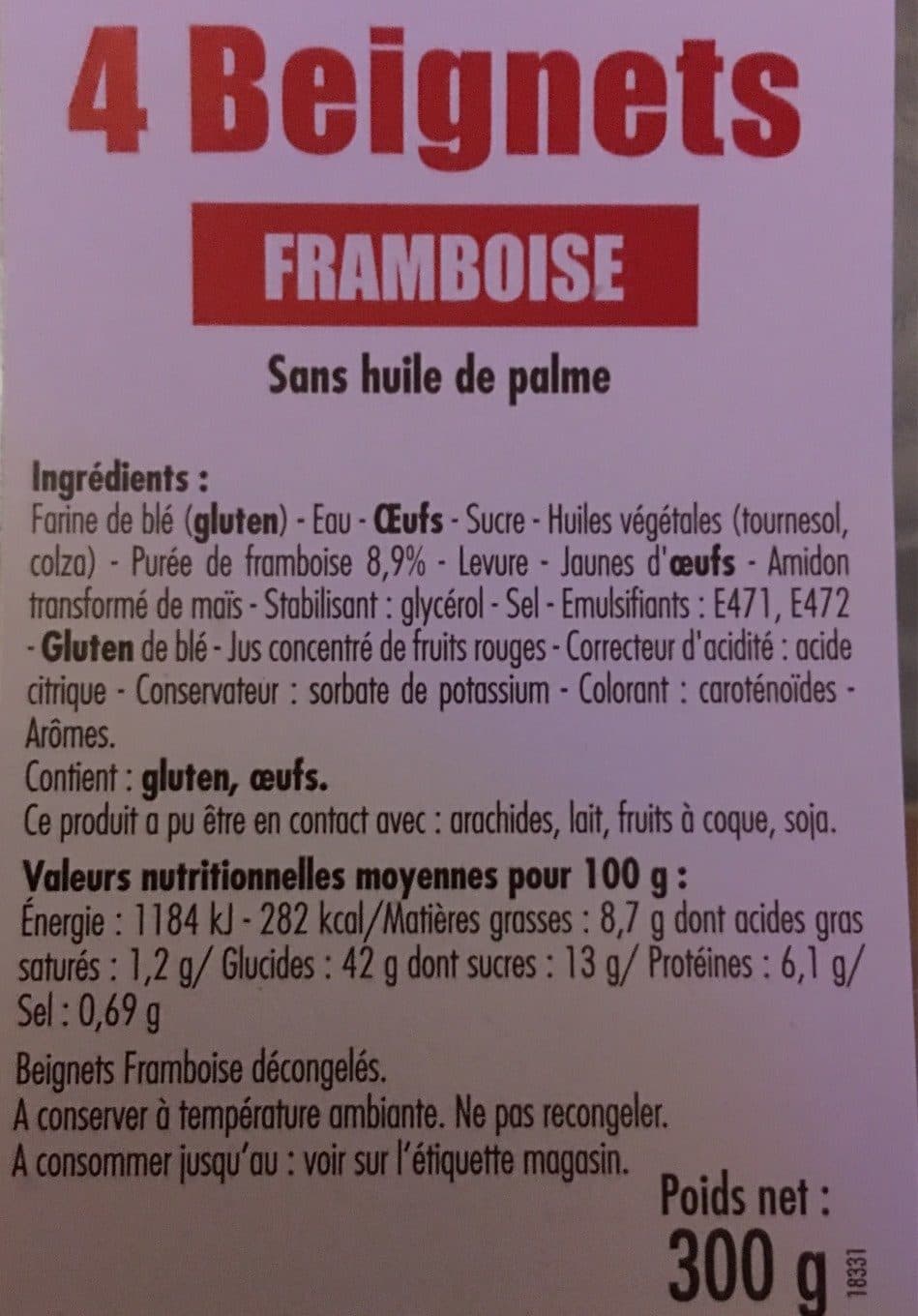 Leclerc 4 Beignets Framboise packshot