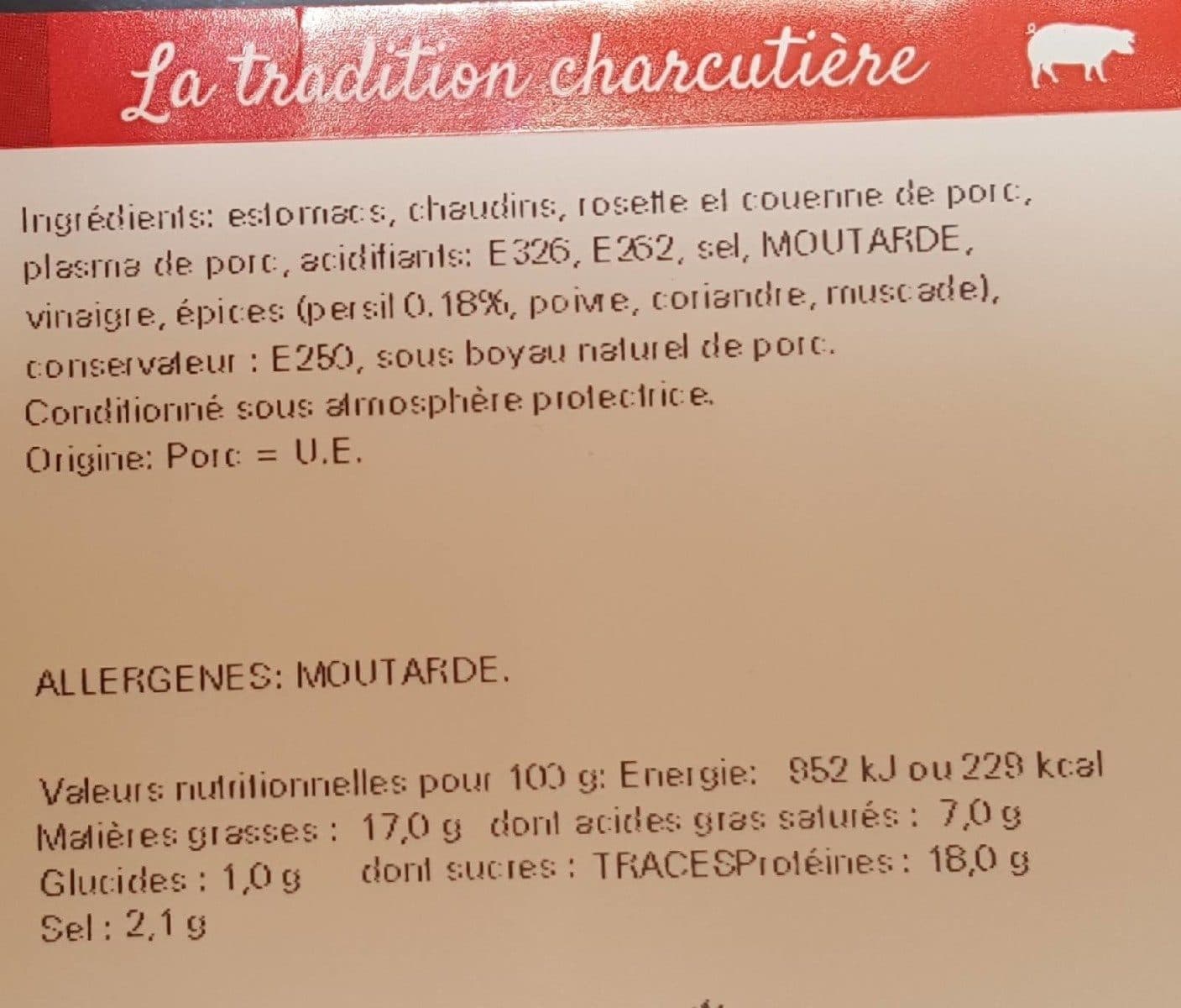 Open Food Facts 6 andouillettes aux herbes (pur porc) packshot
