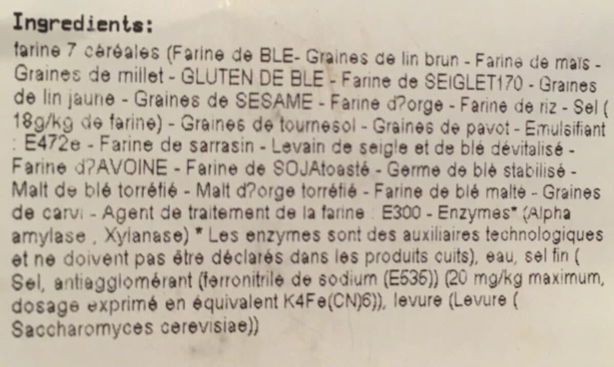 Open Food Facts Pavé aux céréales packshot