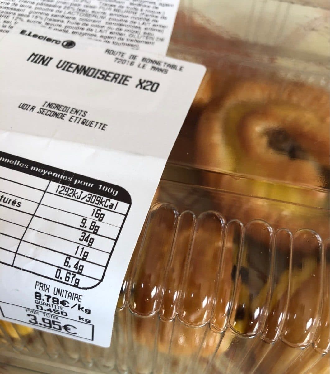 Open Food Facts Mini viennoiserie x20 packshot