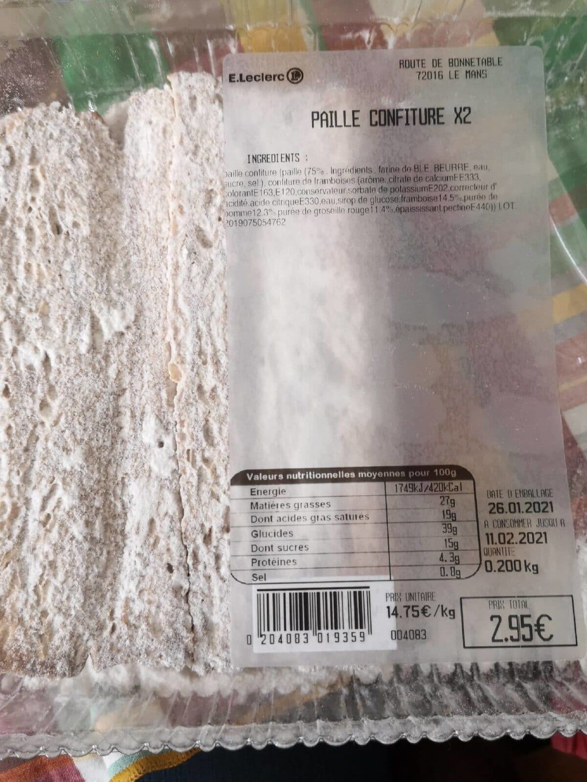 Open Food Facts Paille confiture packshot