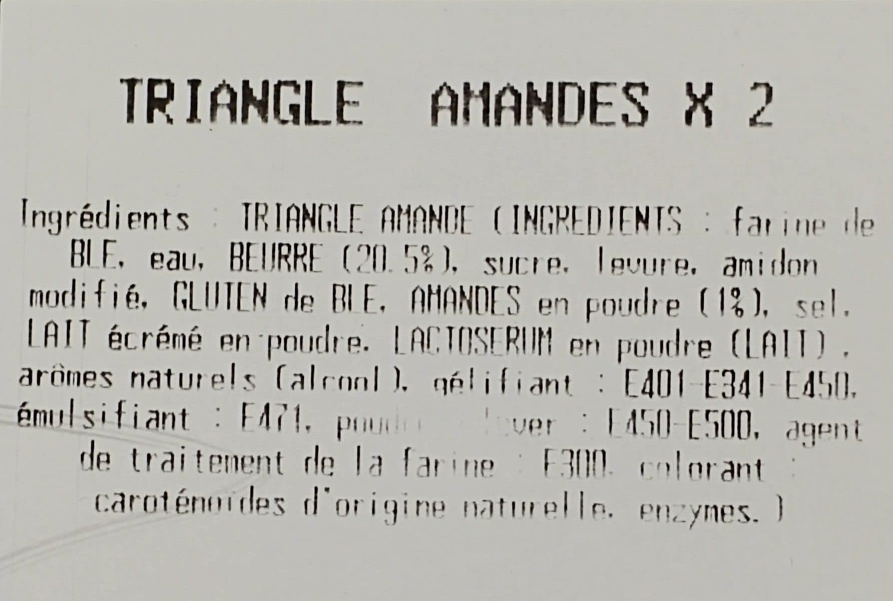 Open Food Facts Triangle amande x2 packshot