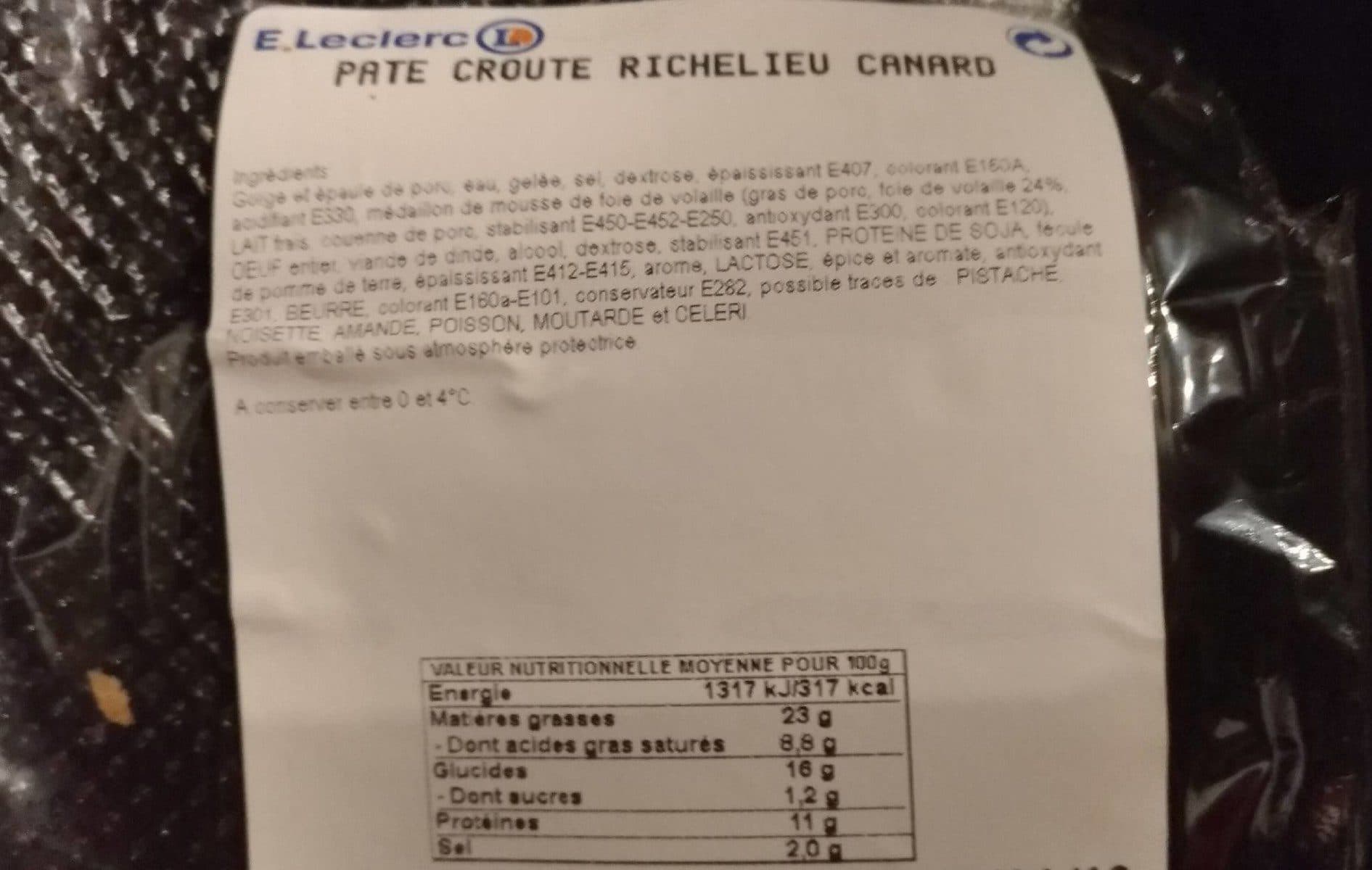 Open Food Facts Pâté croute rochelaise canard packshot