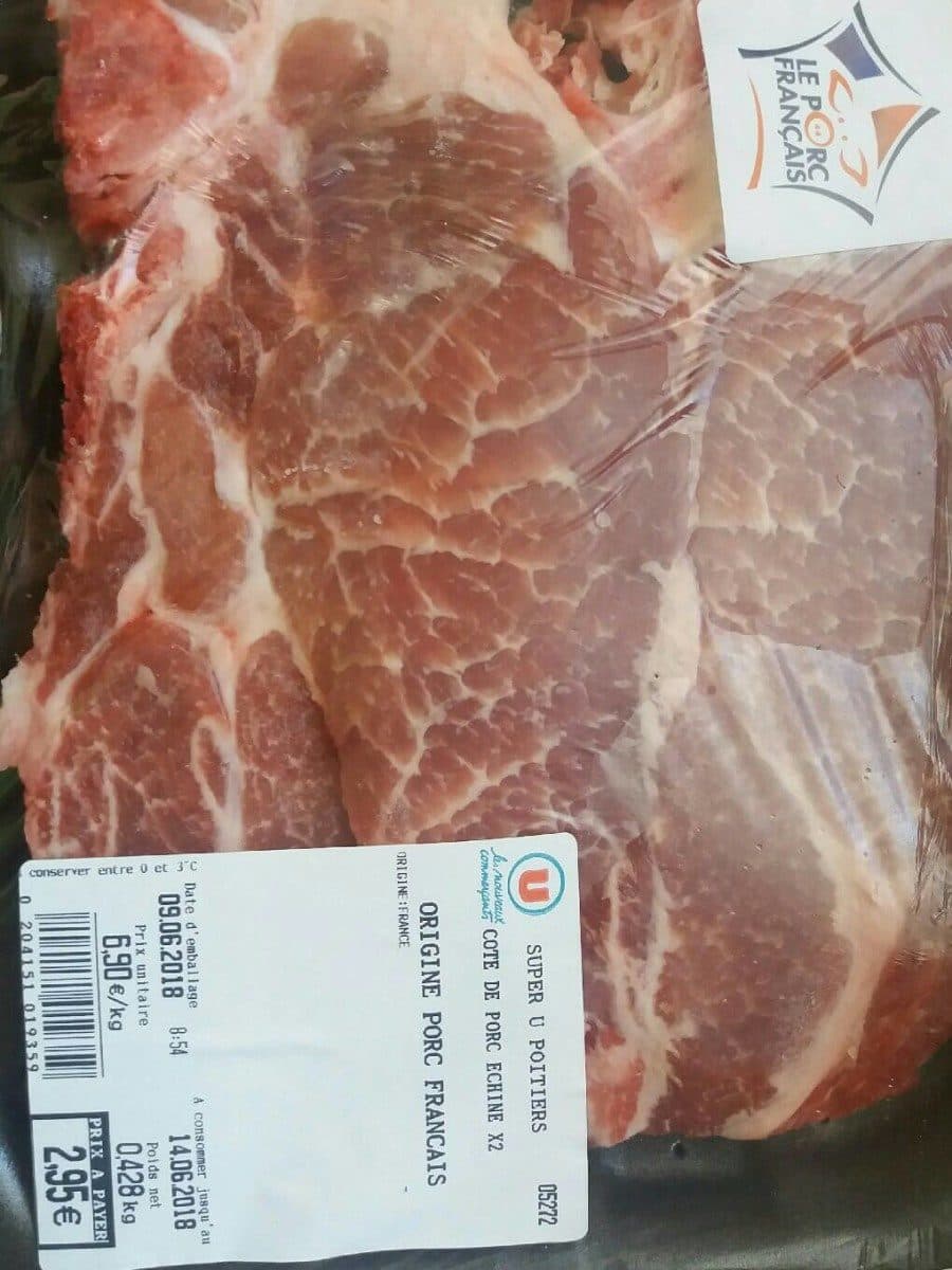 Open Food Facts Côte de Porc Echiné x2 packshot