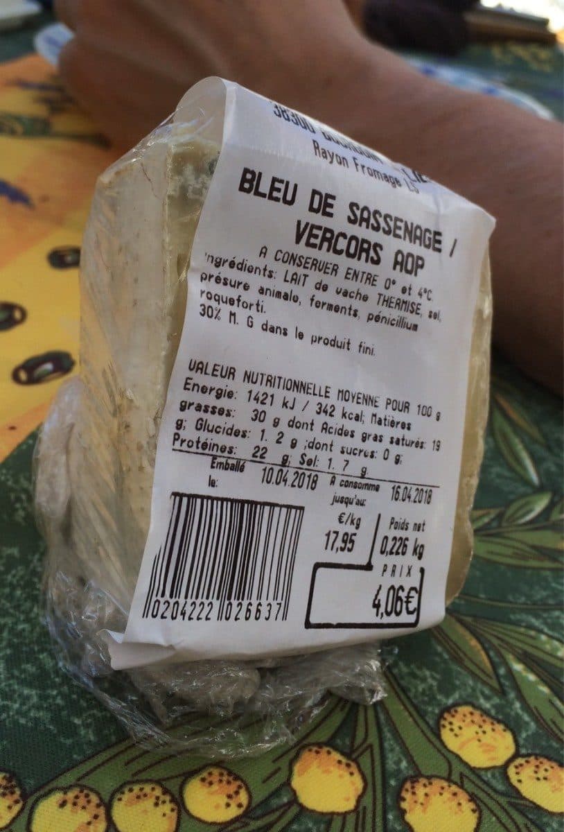 Open Food Facts Bleu de sassenage packshot