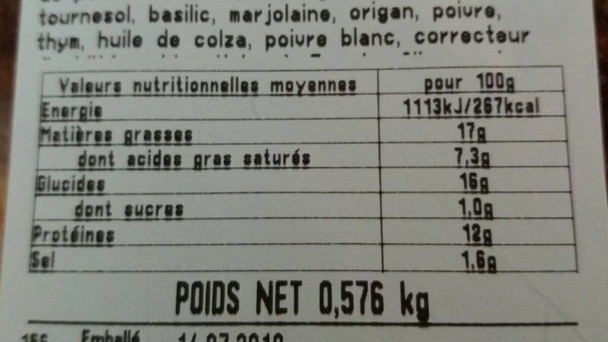 Open Food Facts Pizza andalouse packshot