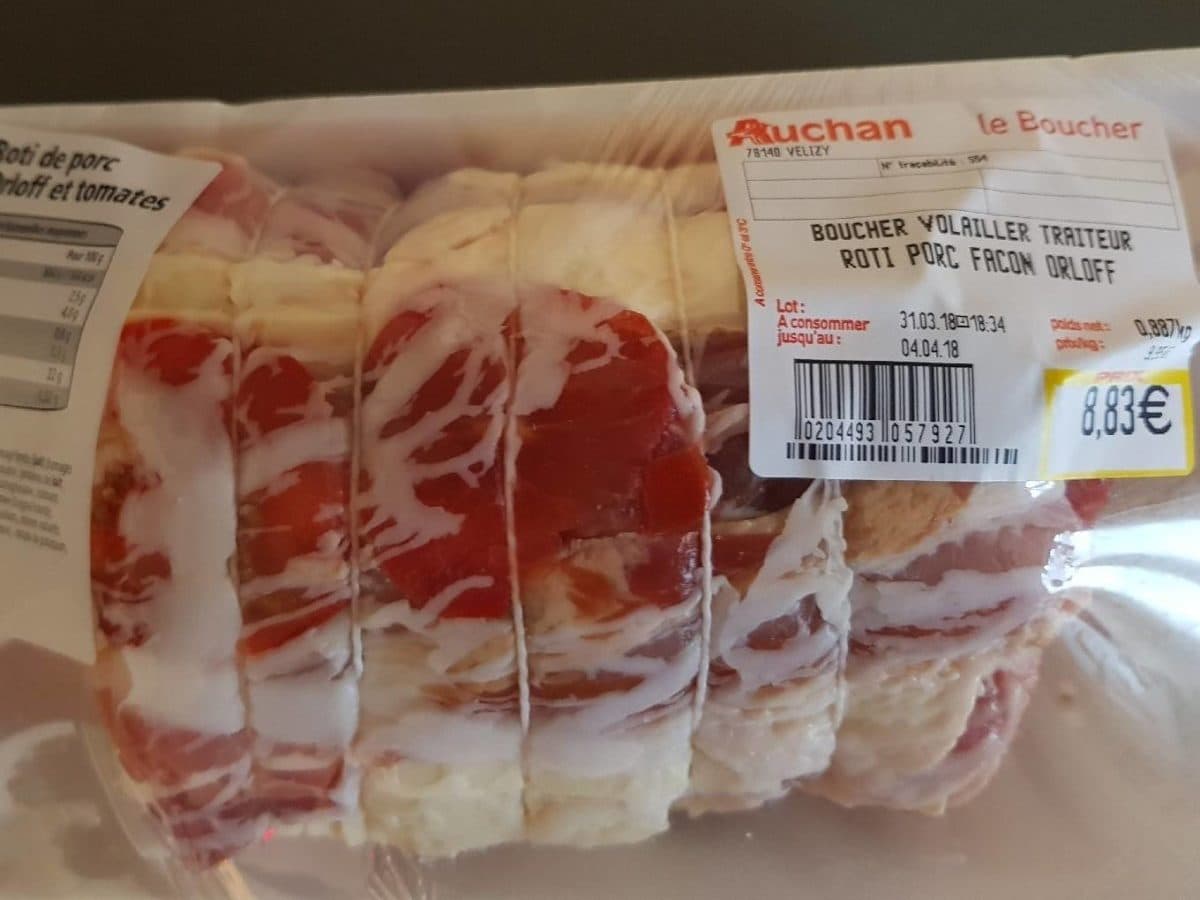 Open Food Facts Rôti de porc façon Orloff et tomates packshot